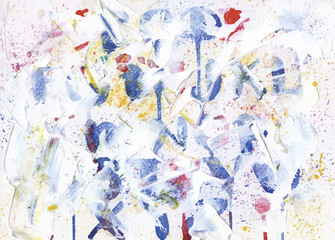 Messy abstract watercolor alphabet background