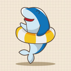 Obraz premium animal dolphin summer cartoon theme elements