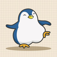 animal pengiun cartoon theme elements