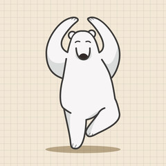 animal polar bear cartoon theme elements