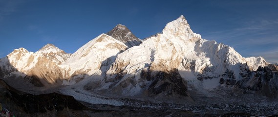 Evening panoramic view of Mount Everest