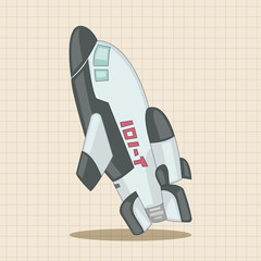 Spaceship theme elements vector,eps