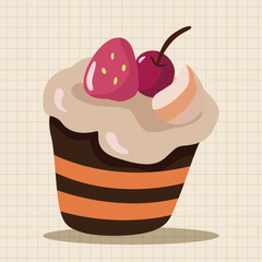 decorating cake theme elements vector,eps10