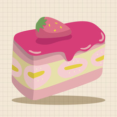 decorating cake theme elements vector,eps10