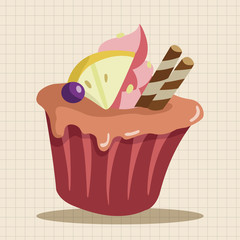 decorating cake theme elements vector,eps10
