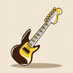 rock style guitar theme elements