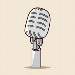 rock style microphone theme elements