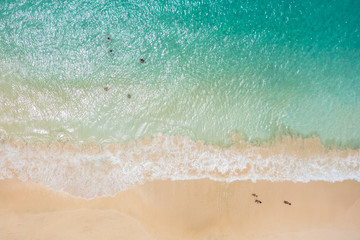 Aerial view of Santa Maria beach in Sal Island Cape Verde - Cabo