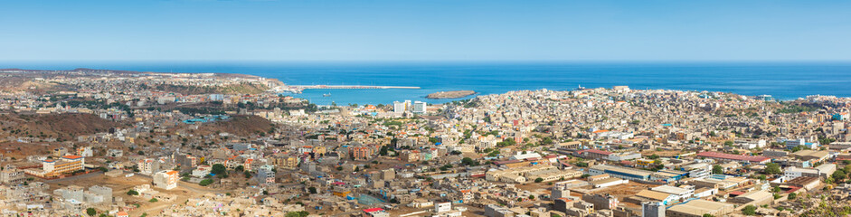 Fototapeta na wymiar Panoramic view of Praia in Santiago - Capital of Cape Verde Isla