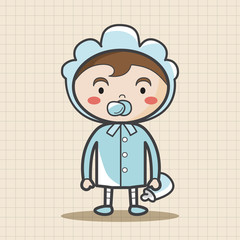 person character baby theme elements