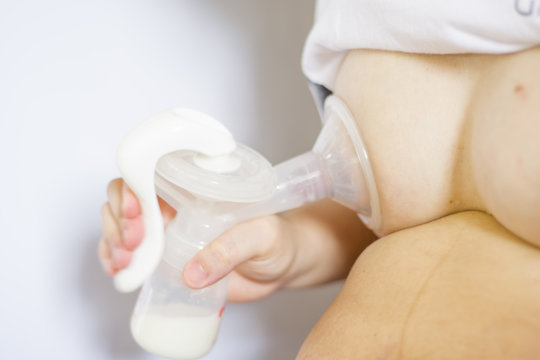 Mothers are using a breast pump