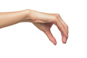 Beautiful woman hand  holding items.