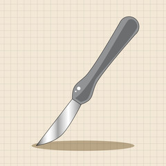 hospital theme Scalpel elements vector,eps