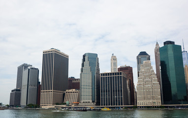The downtown New York City skyline