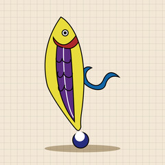 Fishing bait theme elements