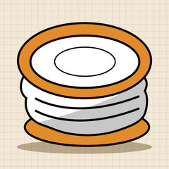 Fishing line theme elements