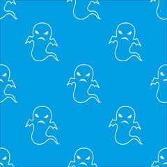Materiał do szycia Vector seamless background Halloween Ghost