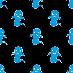 Materiał do szycia Vector seamless background Halloween Ghost