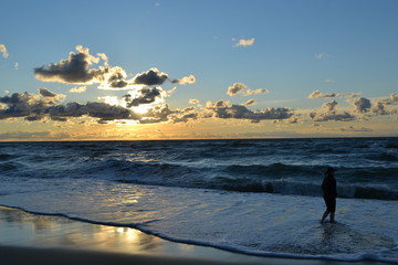 Fototapeta premium Zachód słońca na plaży