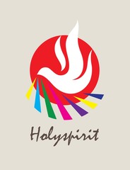 Holyspirit Icon, art vector logo  design