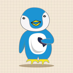 animal penguin cartoon theme elements