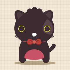 Animal cat flat icon elements, eps10
