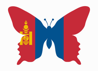 mongolia flag butterfly