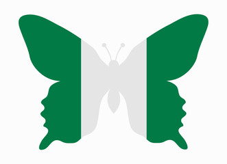 nigeria flag butterfly