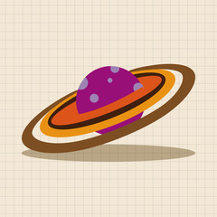 Space planet flat icon elements background,eps10