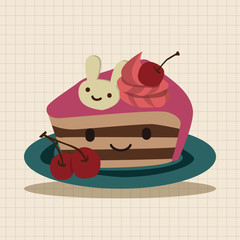 decorating cake flat icon elements background,eps10