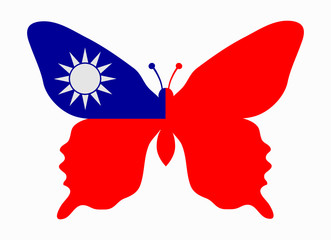 taiwan flag butterfly