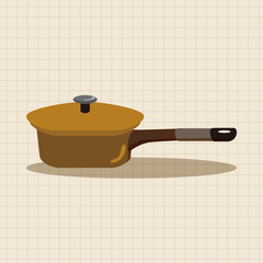Kitchenware pan theme elements vector,eps