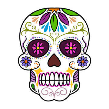 Colorful Traditional Sugar Skull