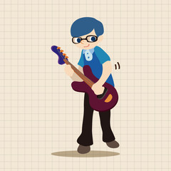 band member guitar player theme elements