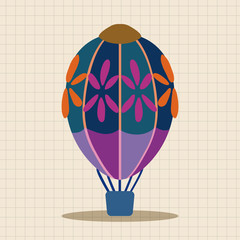 hot air ballon design elements vector