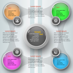 Abstract 3D Paper Infographics