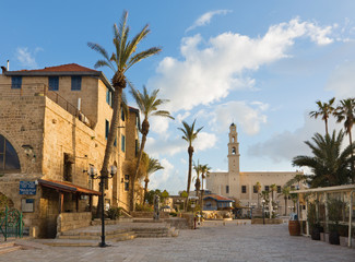 Tel Aviv - The st. Peters church in old Jaffa on Kedumim Square.