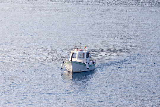 small fishing boat in the sea