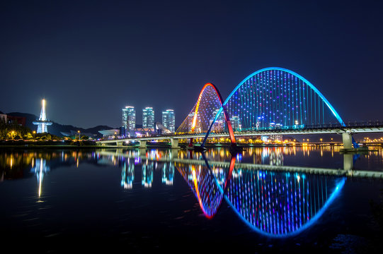 Bridge in Daejeon, South Korea.