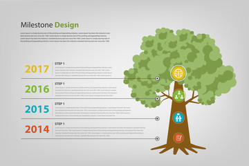 milestone and timeline infographic vector eps10