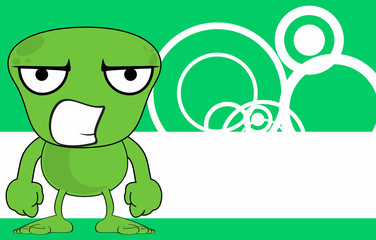 funny alien cartoon background in vector format