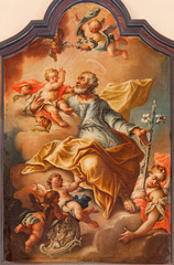 Fototapeta na wymiar Banska Stiavnica - St. Joseph baroque paint in parish church
