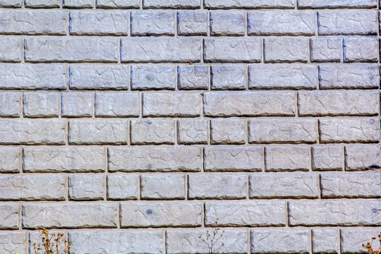 Retaining wall stone brick pattern