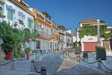 Granada - street Calle Principal de San Bartolome in Albazyin district.