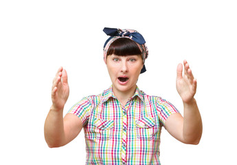 Young woman angry screaming