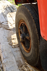 Logging Truck Tire and Fender