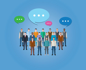 Minimal flat character of business communication concept illustrations