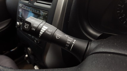 Obraz premium signal switch. Car interior detail.