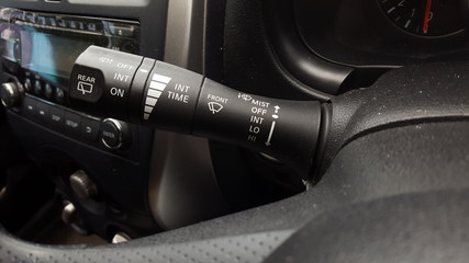 Obraz premium signal switch. Car interior detail.