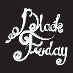 Obraz premium Black Friday. vector Vintage design poster template. Vector lettering Black Friday. Creative lettering. Trendy. Black Friday Sale Calligraphic Design